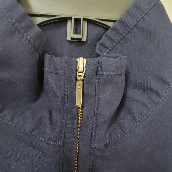 Eddie Bauer Golf Pullover 1/4 Zip Navy Blue Jacket Rain Resistant Medium Active - Picture 13 of 14